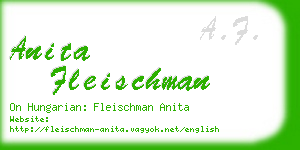 anita fleischman business card